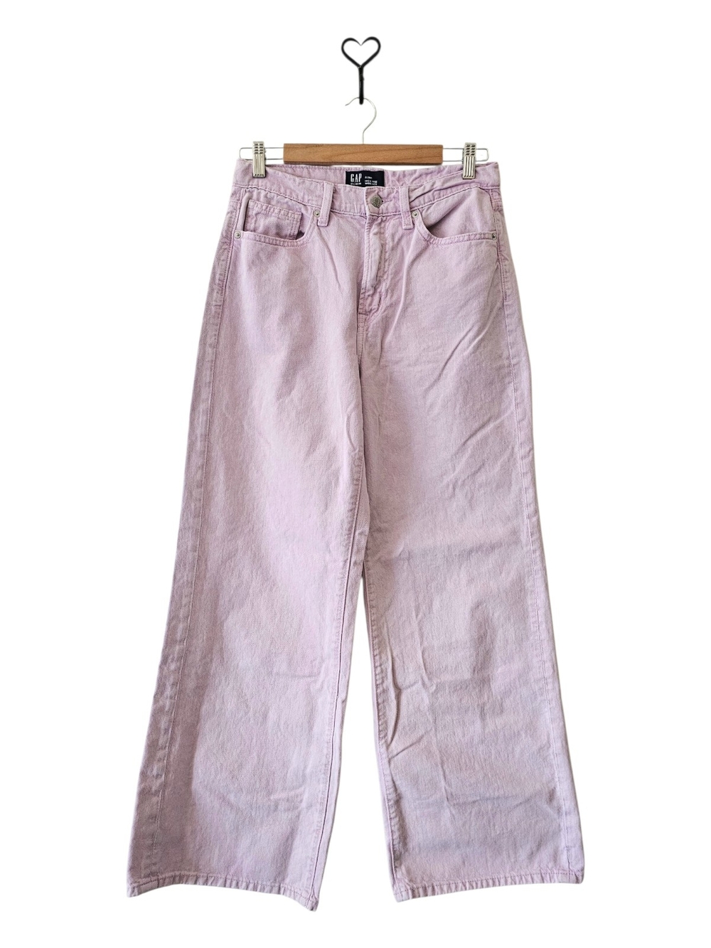 GAP High-Rise Wide-Leg Jeans in Light Lilac